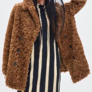 Zara Brown Teddy Jacket
